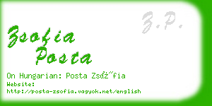 zsofia posta business card